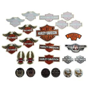 Vintage Harley Davidson Sticker & Decal Lot Bar Shield Winged Eagle